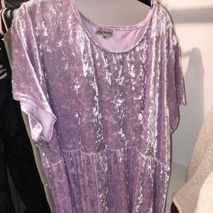 Alice & You Smock Dress In Crushed Velvet